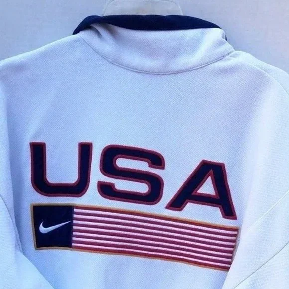 Nike Sweatshirt USA Embroidered Flag Logo United States Spell BIG 60710TWA XL L